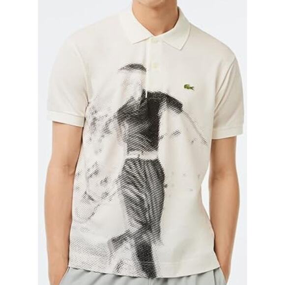 Lacoste Men's Short Sleeve Classic Fit Rene Graphic Polo White XL